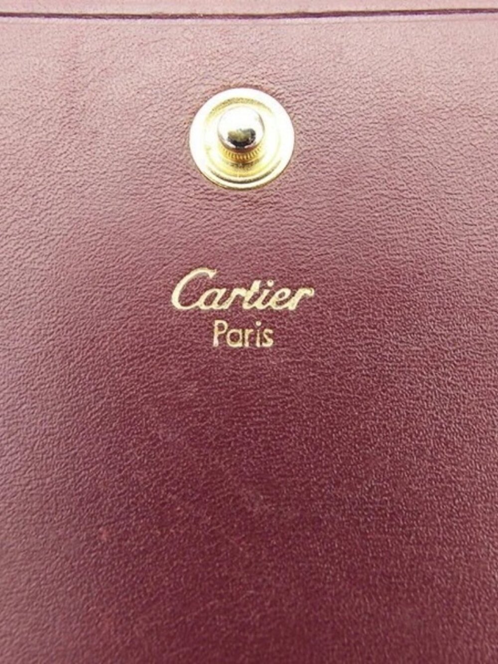 CARTIER Tri-fold wallet Bordeaux gold Women Authentic secondhand - Picture 5 of 8